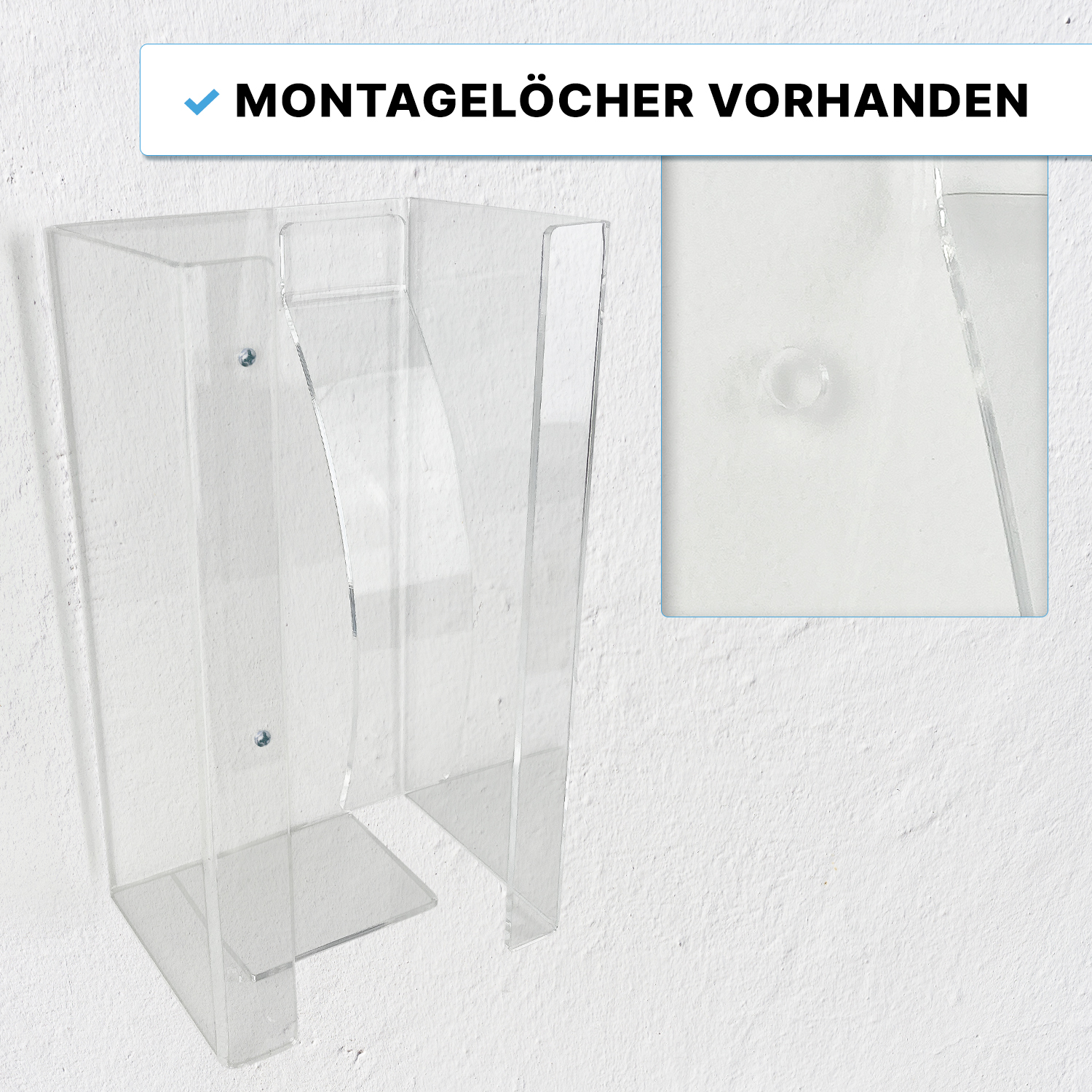 Handschuhspender 1-fach - Montage