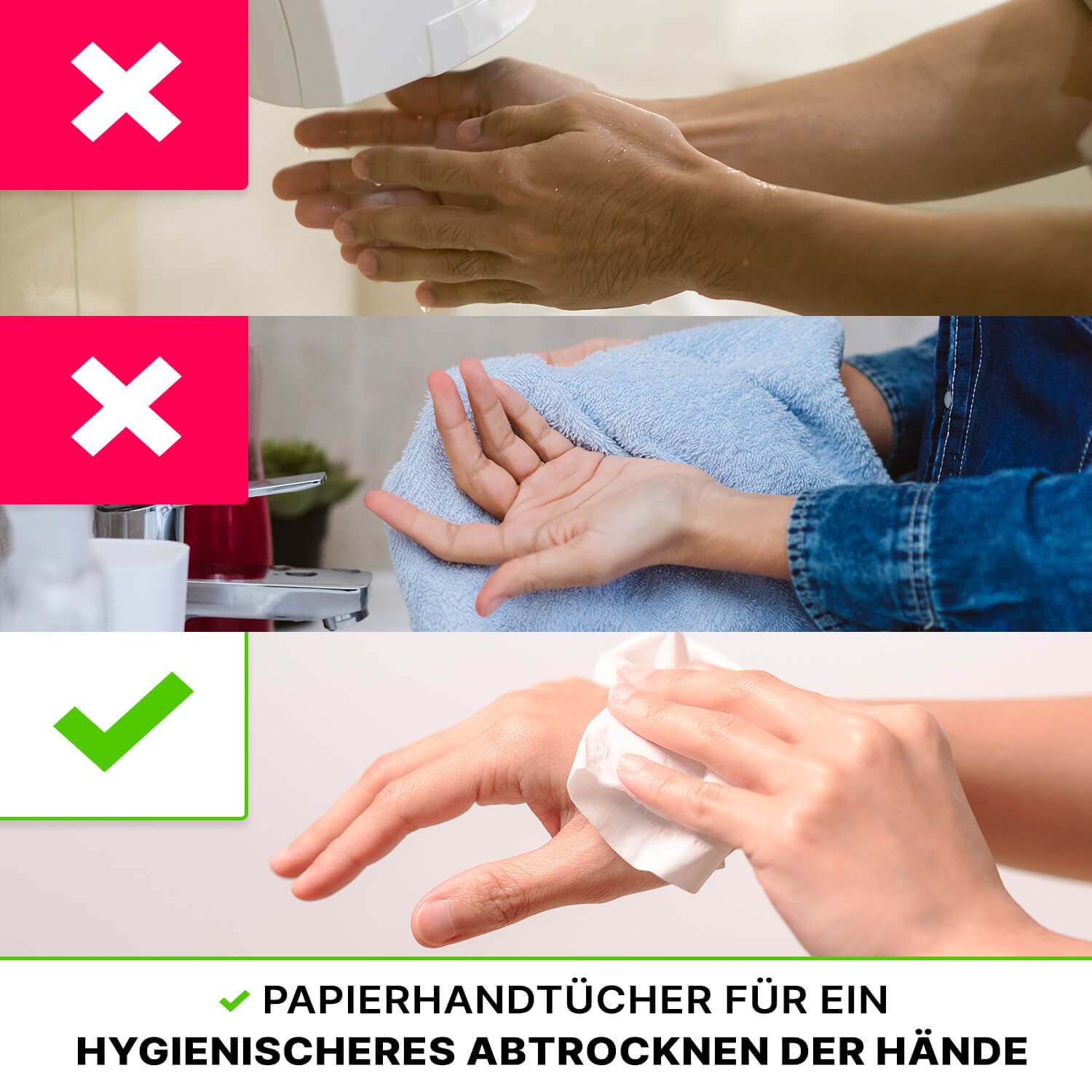 601-602-anwendung ARNOMED Papierhandtücher
