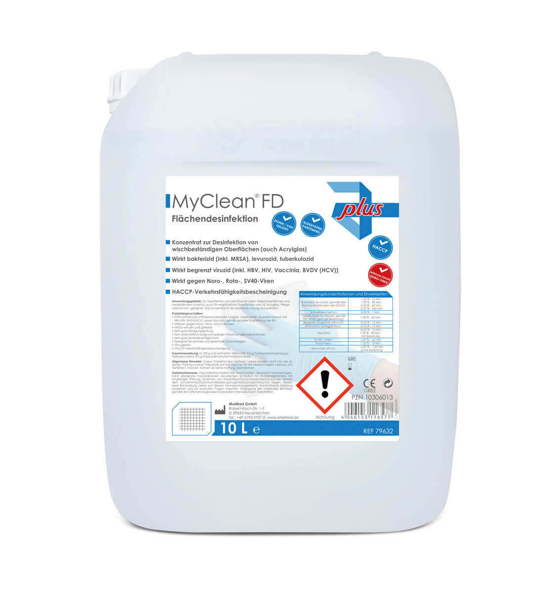 MyClean FD Flächendesinfektionsmittel im 10-Liter-Kanister