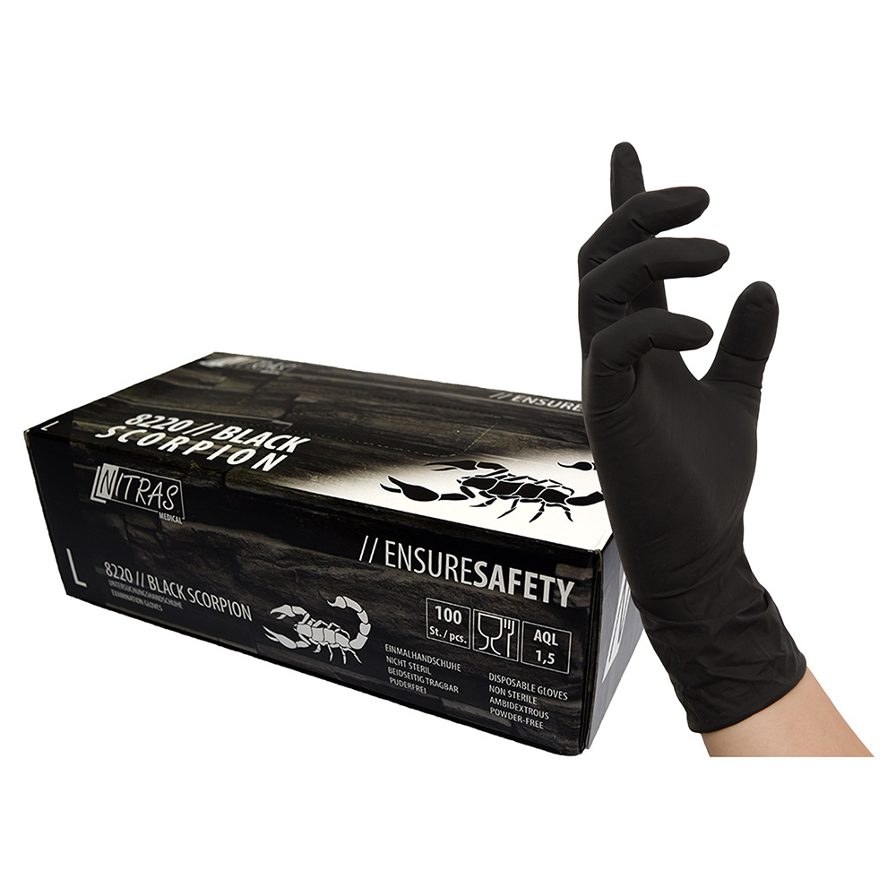 BLACK SCORPION - Latexhandschuhe BLACK SCORPION - Latexhandschuhe