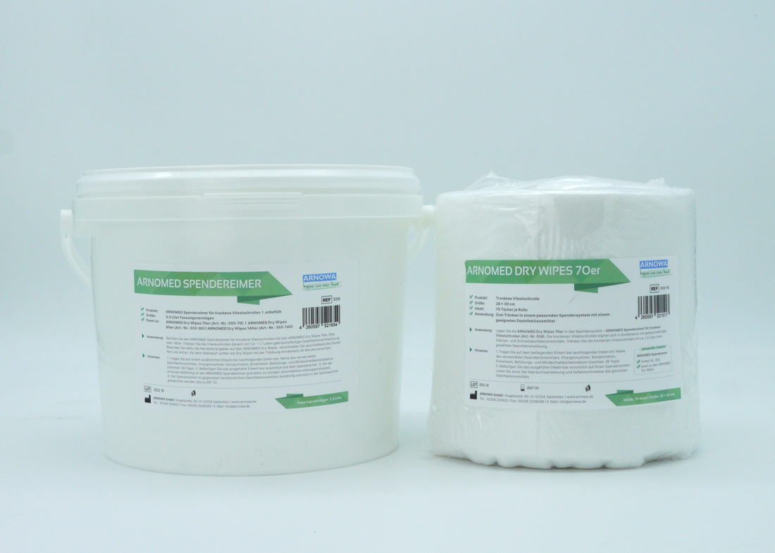 arnomed-dry-wipes-70-spendereimer ARNOMED Dry Wipes 70 Blatt