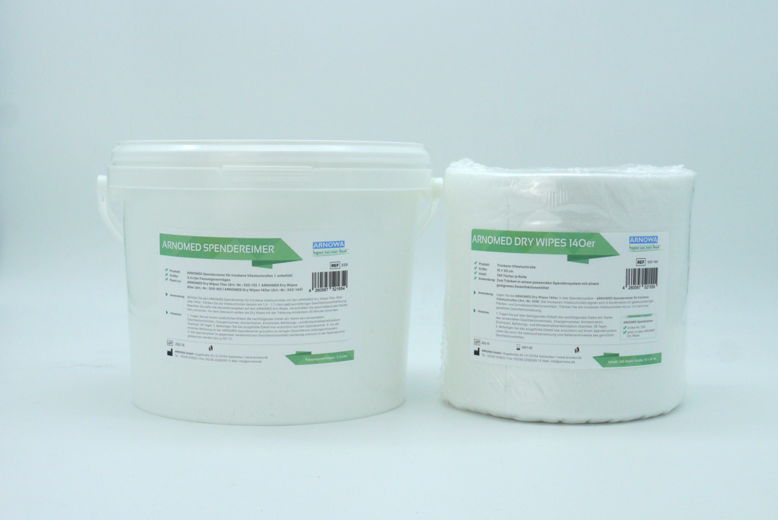 arnomed-dry-wipes-140-spendereimer ARNOMED Dry Wipes 140 Blatt